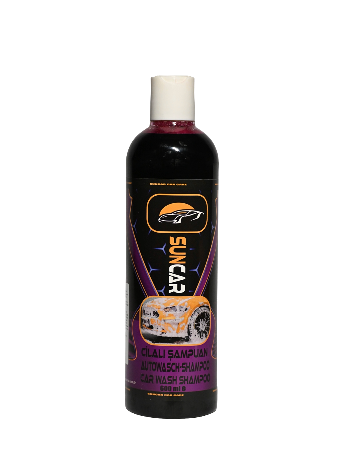 Μωβ Σαμπουάν με Κερί 600ml – Suncar Greece